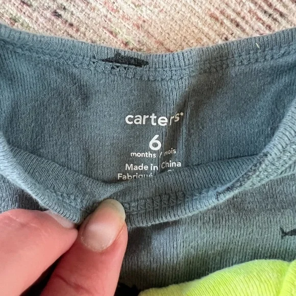 Carter's Kids One Piece Bodysuit Set - Blue, Green, Orange - Picture 6 of 6